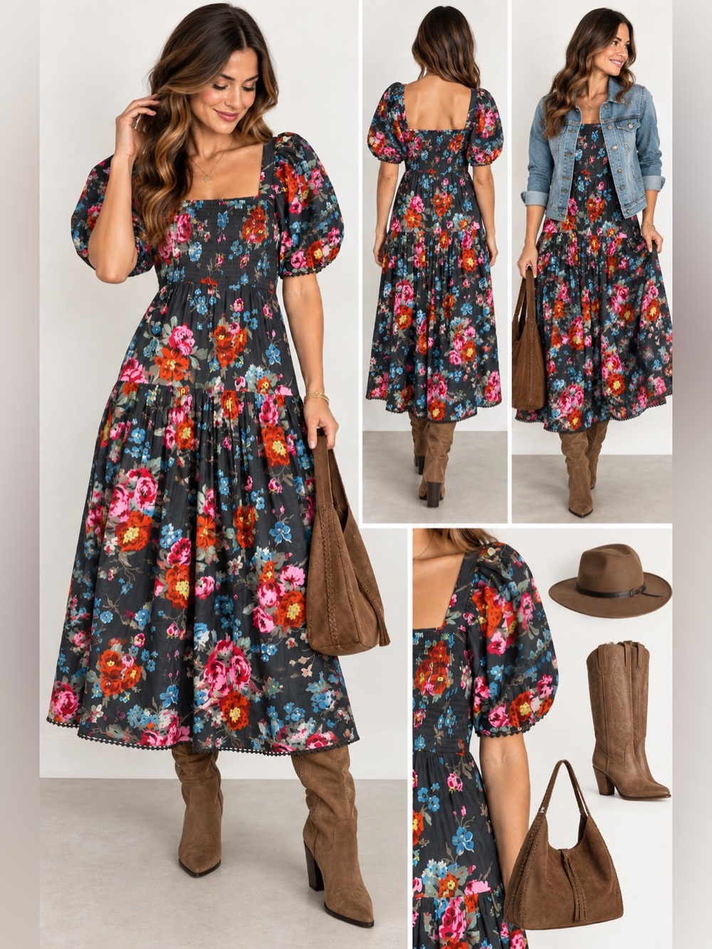 Uncle Frank floral Maxi Dress XS Cotton Multicolor Short Sleeve